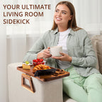 Premium Acacia Wood Sofa Arm Tray (Deluxe)
