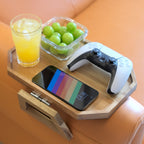 Premium Acacia Wood Sofa Arm Tray (Classic)