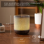 Essential Oil Diffuser with Fabric Cover and Night Lamp (Dark Brown)