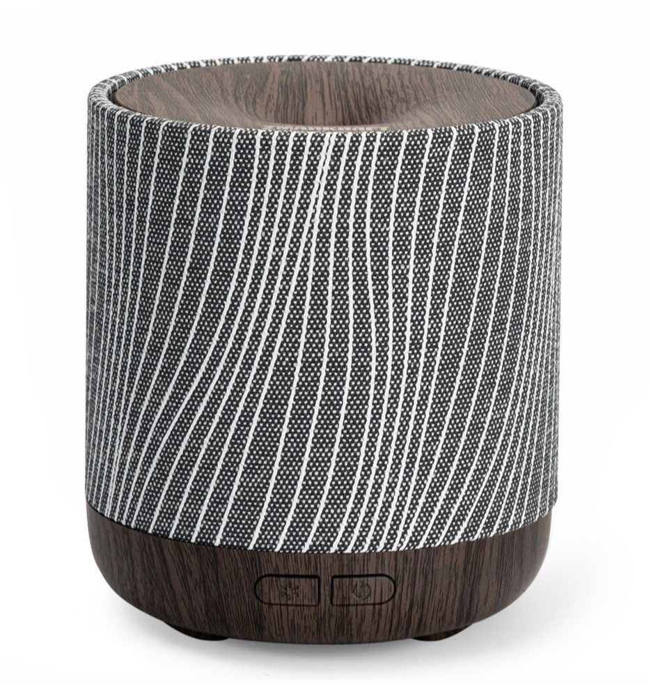 Essential Oil Diffuser with Fabric Cover and Night Lamp (Dark Brown)