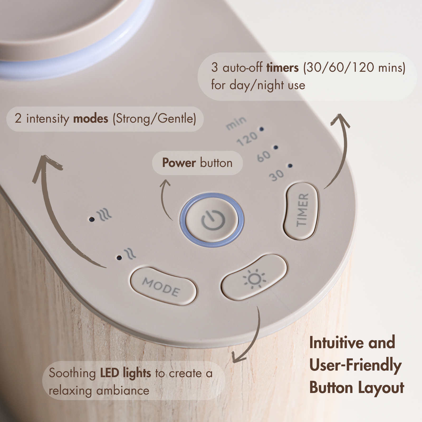 Waterless Essential Oil Diffuser with Solid Wood Cover