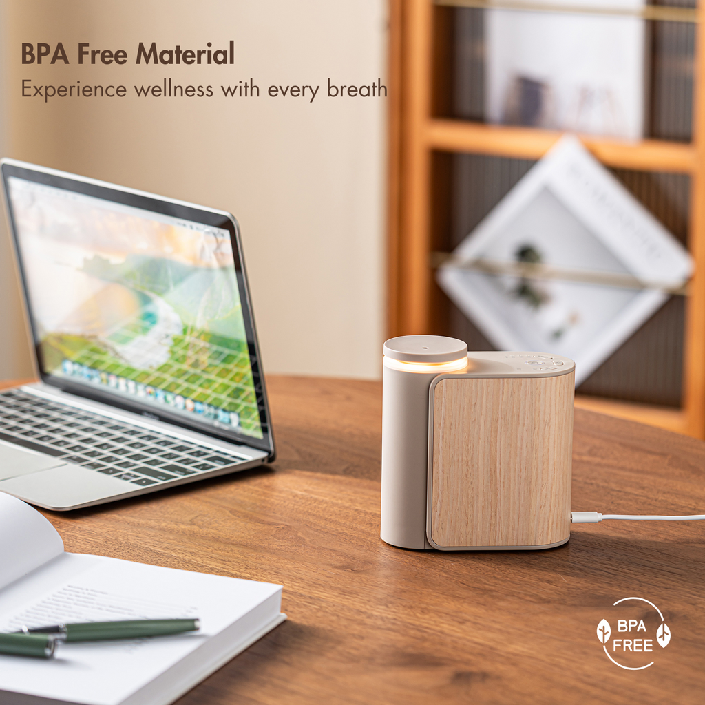 Waterless Essential Oil Diffuser with Solid Wood Cover