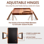 Premium Acacia Wood Sofa Arm Tray (Deluxe)