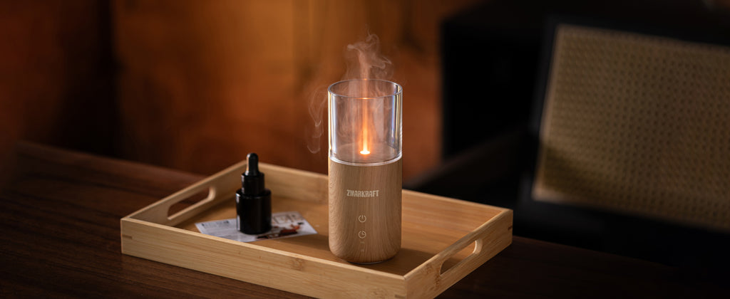 Quiet Small Essential Oil Diffuser with Soft Glow Night Lamp