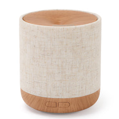 Essential Oil Diffuser with Fabric Cover and Night Lamp (Light Brown)