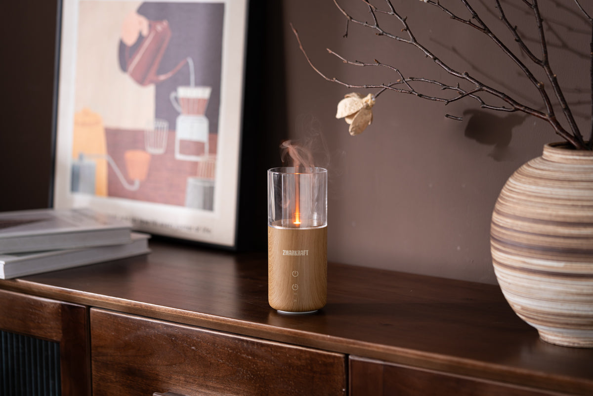 Quiet Small Essential Oil Diffuser with Soft Glow Night Lamp