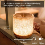 Essential Oil Diffuser with Fabric Cover and Night Lamp (Light Brown)