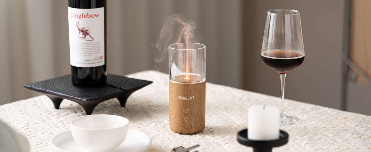 Quiet Small Essential Oil Diffuser with Soft Glow Night Lamp
