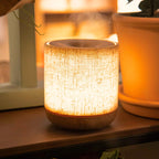 Essential Oil Diffuser with Fabric Cover and Night Lamp (Light Brown)