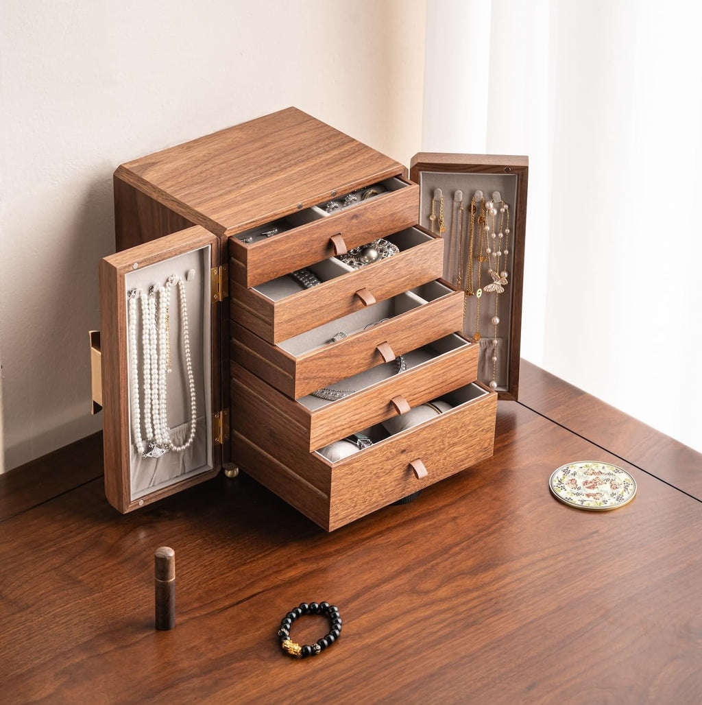Black Walnut Wooden Jewelry Box