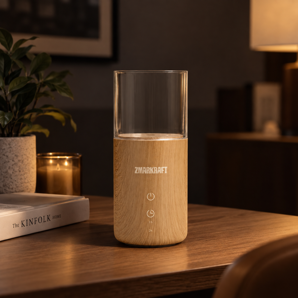 Quiet Small Essential Oil Diffuser with Soft Glow Night Lamp