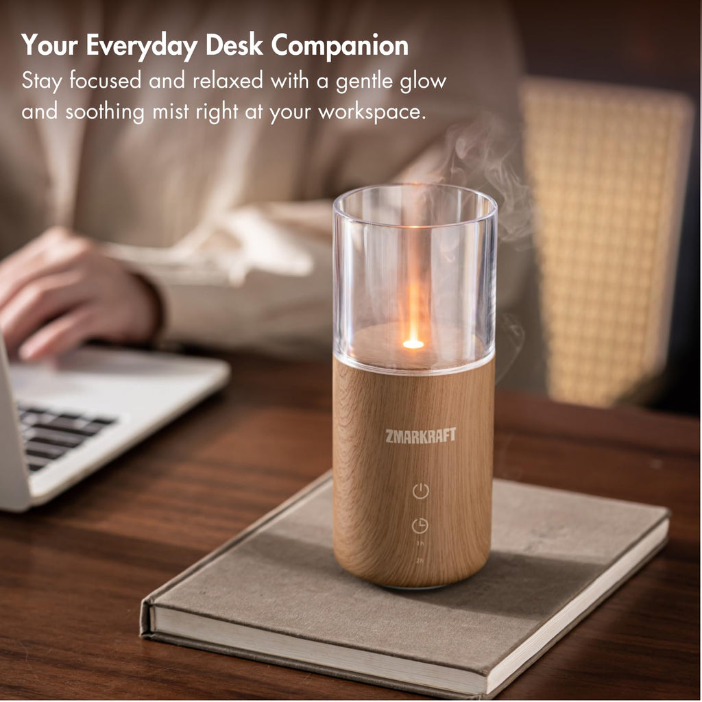 Quiet Small Essential Oil Diffuser with Soft Glow Night Lamp