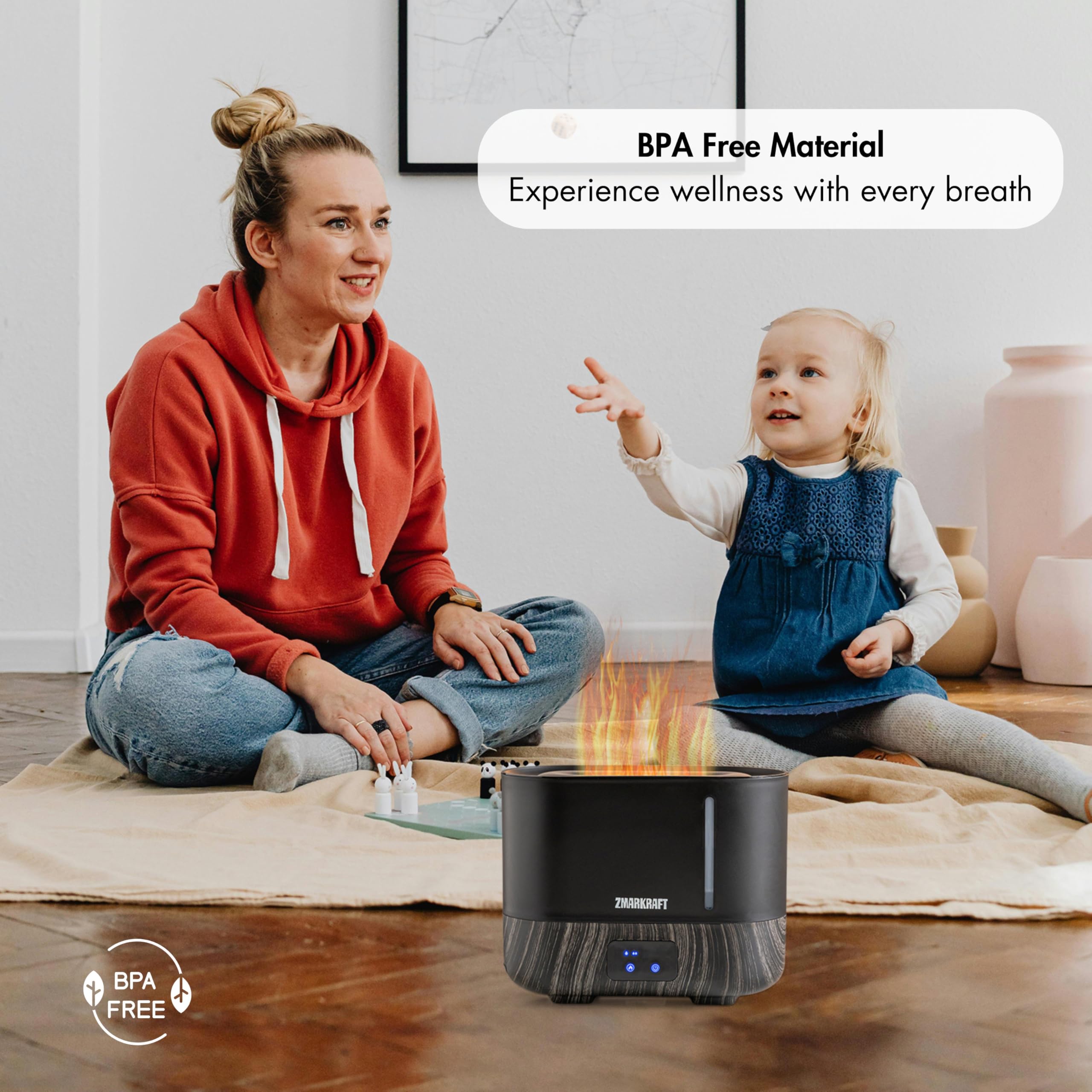 3L Large Humidifier with Special Flame Light Effect