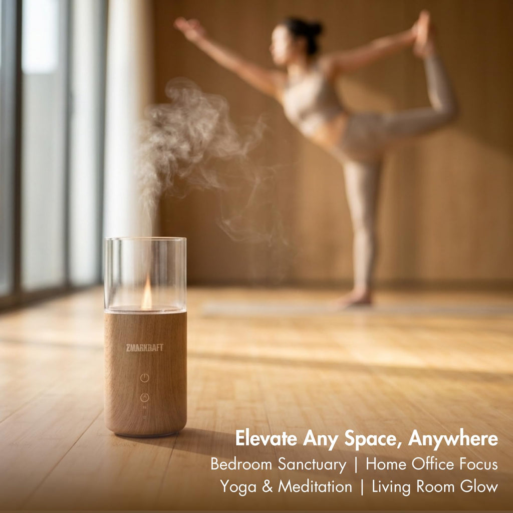 Quiet Small Essential Oil Diffuser with Soft Glow Night Lamp
