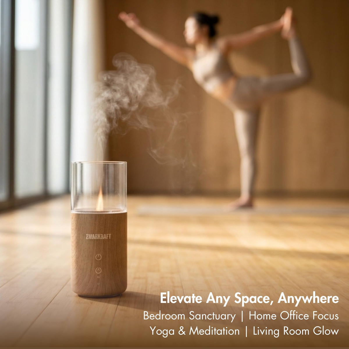Quiet Small Essential Oil Diffuser with Soft Glow Night Lamp