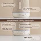 Waterless Essential Oil Diffuser with Integrated Speaker