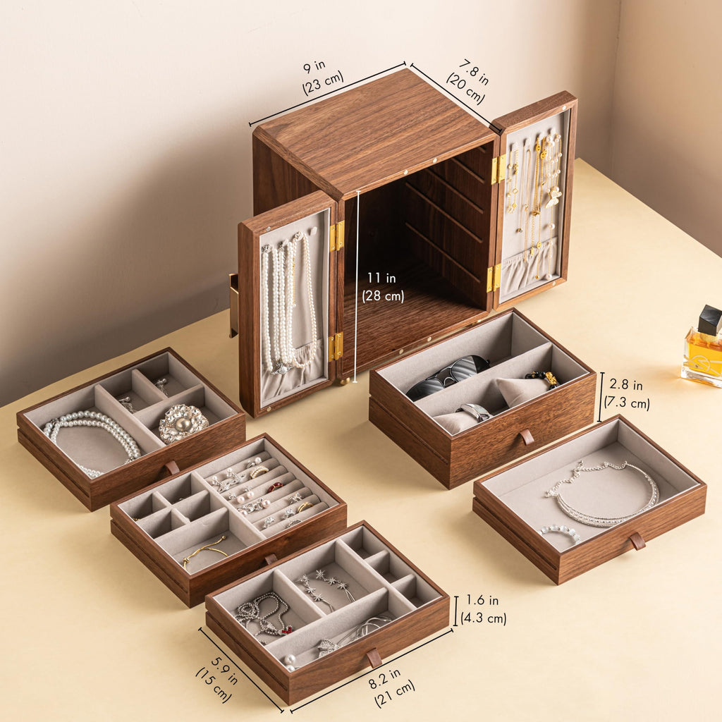 Black Walnut Wooden Jewelry Box