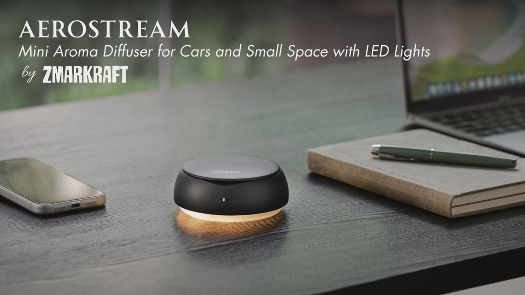 Mini Aroma Diffuser with LED Lights for Cars and Small Space