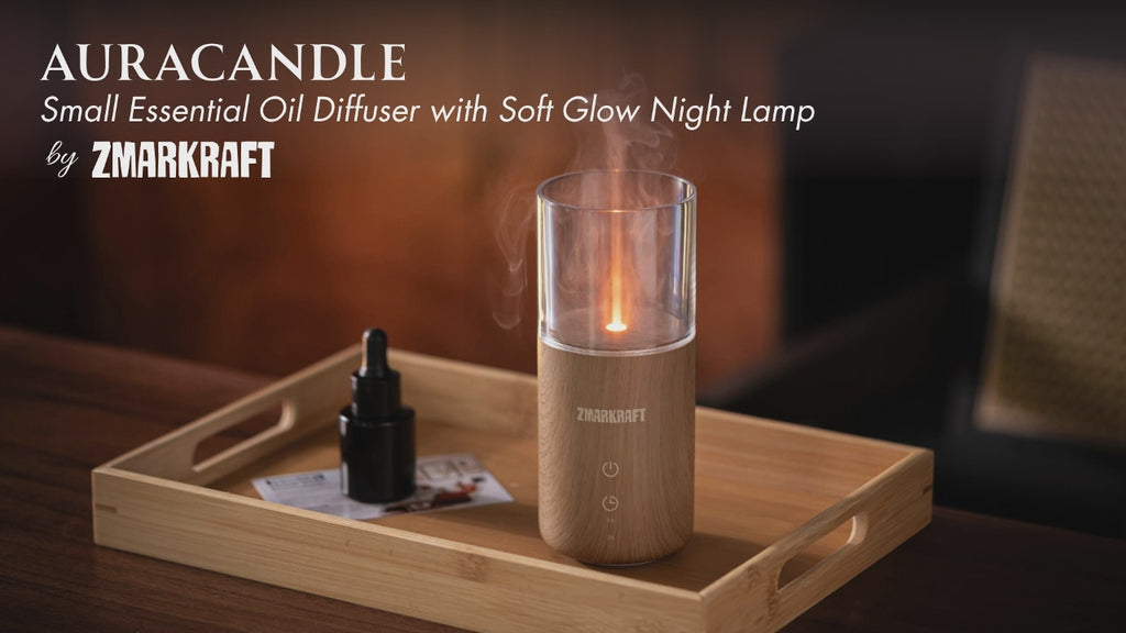 Quiet Small Essential Oil Diffuser with Soft Glow Night Lamp